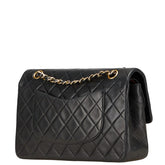 シャネル マトラッセ ココマーク Wフラップ チェーン ショルダーバッグ ハンドバッグ ブラック ラムスキン レディース CHANEL 【中古】
